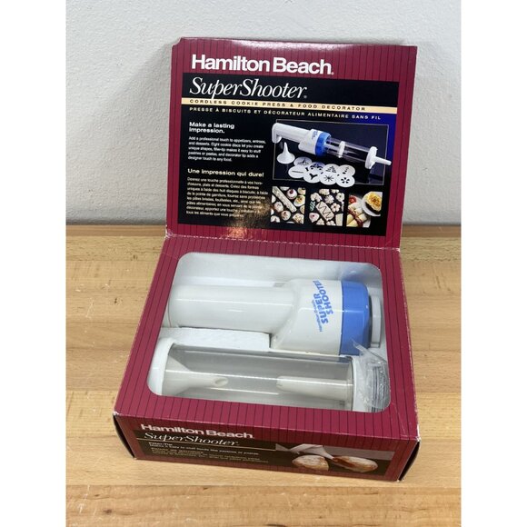 Vintage Super Shooter Cordless Cookie Press Model 80000 Hamilton Beach - Picture 2 of 9